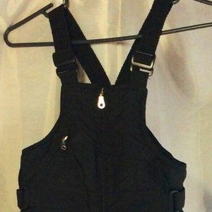 Girl Connections Snow Pants Black Size XXS (4-5) Shoulder Straps Zipper Pockets.